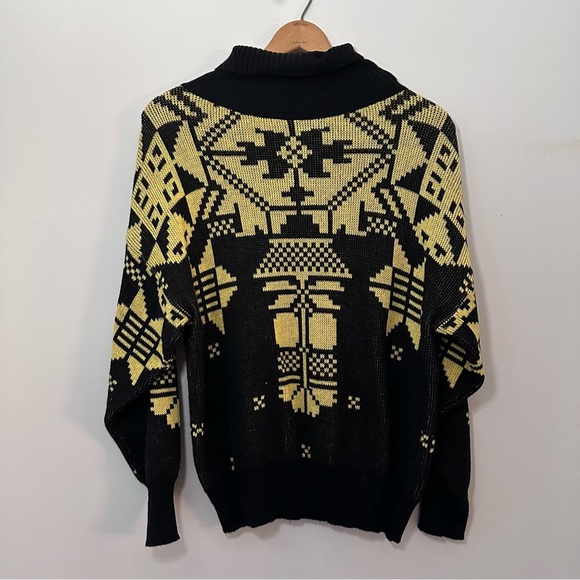 Vintage Amita Italian Wool Blend Cottagecore Vibrant Turtleneck Sweater Sz Large - Picture 1 of 9